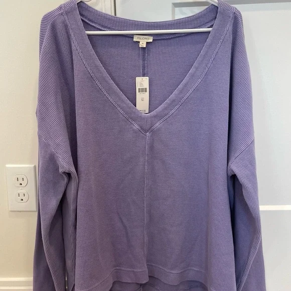 NWT Anthropologie Pilcro Lavender V-Neck Sweater - Picture 2 of 7